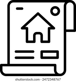 Property Document Icon In Outline Style