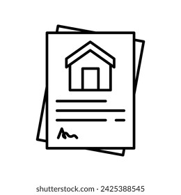 Property Document icon vector stock illustration