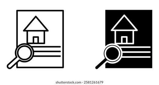 property document set icon on white background