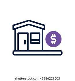 property dual tone icon. vector icon for your website, mobile, presentation, and logo design.