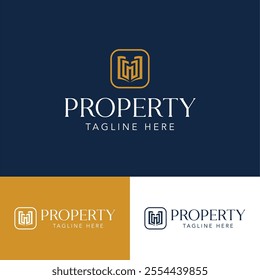 Property elegant logo design concept