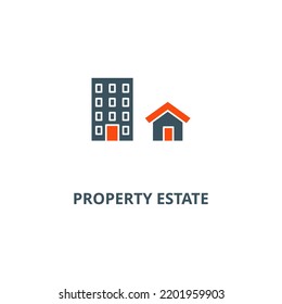 Property estate icon vector illustration concept isolated on white background used for web and mobile
