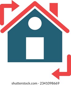 Property Exchange Glyph Two Color Icon For Personal And Commercial Use.
