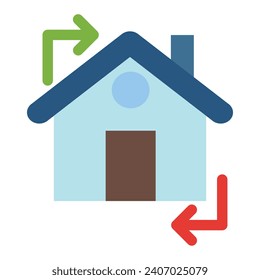 Property Exchange Vector Flat Icon For Personal And Commercial Use.
