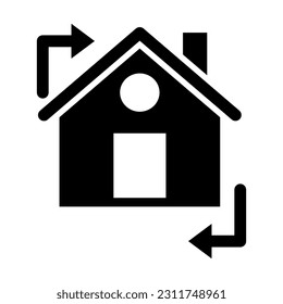 Property Exchange Vector Glyph Icon For Personal And Commercial Use.
