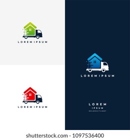 Property Express logo designs vector, Property Delivery logo template