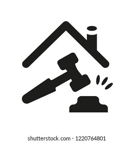 property and finance icon. Trendy property and finance logo concept on white background from law and justice collection. Suitable for use on web apps, mobile apps and print media.