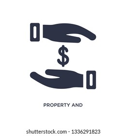 property and finance isolated icon. Simple element illustration from law and justice concept. property and finance editable logo symbol design on white background. Can be use for web and mobile.