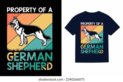 property of a german shepherd, shepherds dog t shirt design svg