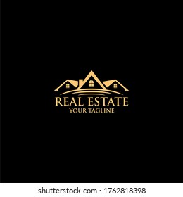 Property Gold Logo Template Design Vector Stock Vector (Royalty Free ...