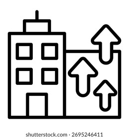 Elemento de icono de crecimiento de propiedad para diseño