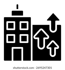 Elemento de icono de crecimiento de propiedad para diseño