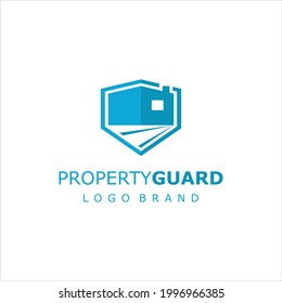 Property Guard Logo Design Shield Vector, Home Security and Protection Industry Template