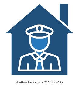 Ilustración vectorial de línea de icono de Property Guardian