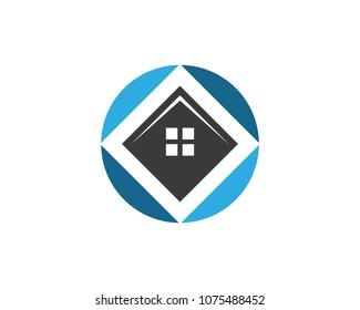 property house and home logos template vector
