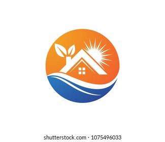 property house and home logos template vector
