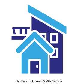 Property Icon in Glyph Dual Color Style. Simple Vector Design. Simple Vector Glyph Icon