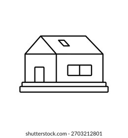 property icon outline editable stroke line drawing eps.