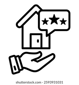 Property Icon in Outline Style. Simple Vector Design. Simple Vector Outline Icon