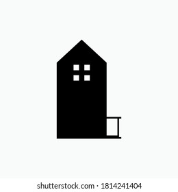 Property Icon. Residence Symbol - Vector Logo Template.
