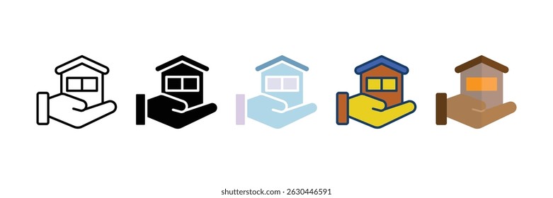 Property Icon Set Multiple Style Collection
