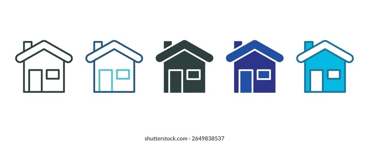 Property Icon Set Multiple Style Of