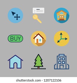 property icon set. vector set about house, buy, move and building icons set.