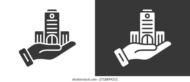 Conjunto De Iconos De La Propiedad Colección De Vector Aislada En Blanco Y Negro