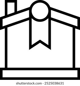 icono de propiedad. Diseño de estilo lineal delgado aislado sobre fondo blanco
