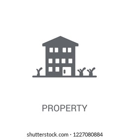 Property icon. Trendy Property logo concept on white background from Real Estate collection. Suitable for use on web apps, mobile apps and print media.