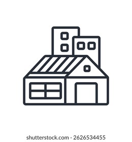 property icon. vector.Editable stroke.linear style sign for use web design,logo.Symbol illustration.