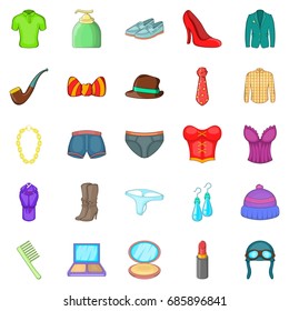 Property icons set. Cartoon set of 25 property icons for web isolated on white background