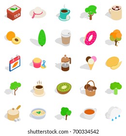 Property icons set. Isometric set of 25 property vector icons for web isolated on white background