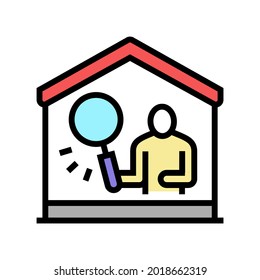 vector de icono de inspección de propiedades. signo de inspección de propiedades. ilustración de símbolo aislado