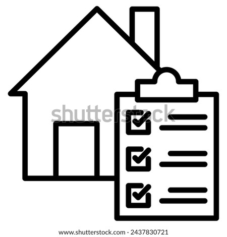 Property Inspection icon line vector illustration