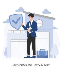 property insurance concept protection for homes and assets house Secure your investments today