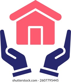 Property Insurance Icon Fill Vector Illustration