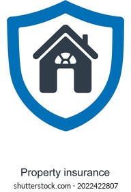 Concepto de icono del plan de seguro de propiedad