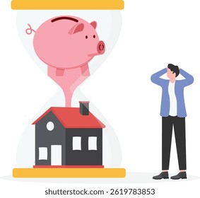 Property investment concept, wealth growth in long term. businessman wait return of money investment in real estate

