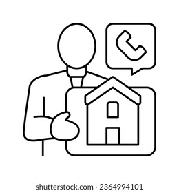 property landlord line icon vector. property landlord sign. isolated contour symbol black illustration