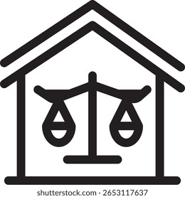 Property law icon with line and simple style

