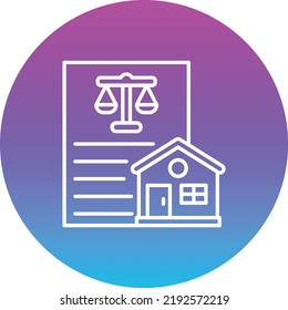 Icono del vector de la ley de propiedad. Se puede usar para imprimir, móviles y aplicaciones web.