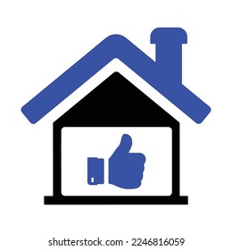 Property Like Icon in Flat Style