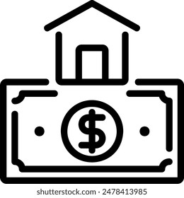 property line icon illustration vector