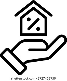 Vector de ilustración de icono de línea de propiedad