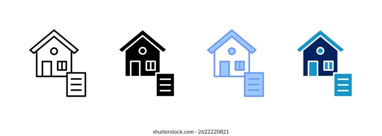 Property Listing Icon Set Multiple Style Collection