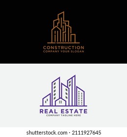 Property Logo and construction icon Set Vector design Template.