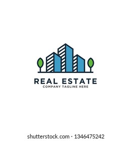 Property Logo and construction icon Vector design Template. Vector Illustrator Eps.10 - Vector