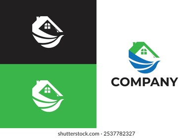 Projeto do logotipo da propriedade, Carta e logotipo imobiliário, casa, hipoteca, logotipo do empreiteiro, construtor