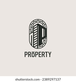 Property logo with letter P concept